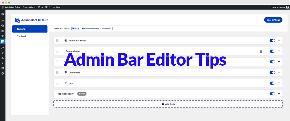 Cover image for WordPress Admin Bar Snippet to Customize Toolbar