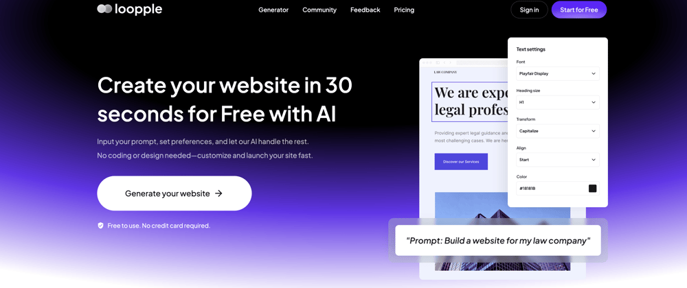 Cover image for I made an AI Website Builder that generates websites from a single prompt ⚡️