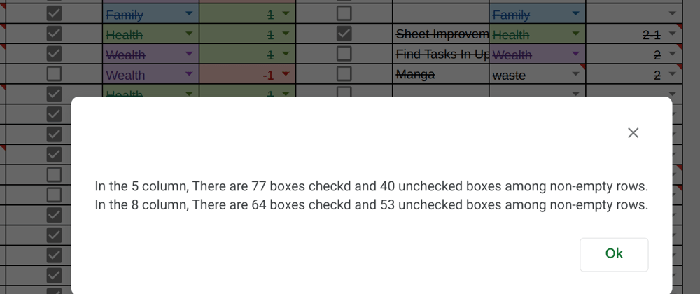 Cover image for Using Apps Script to Count Checkboxes in Google Sheets