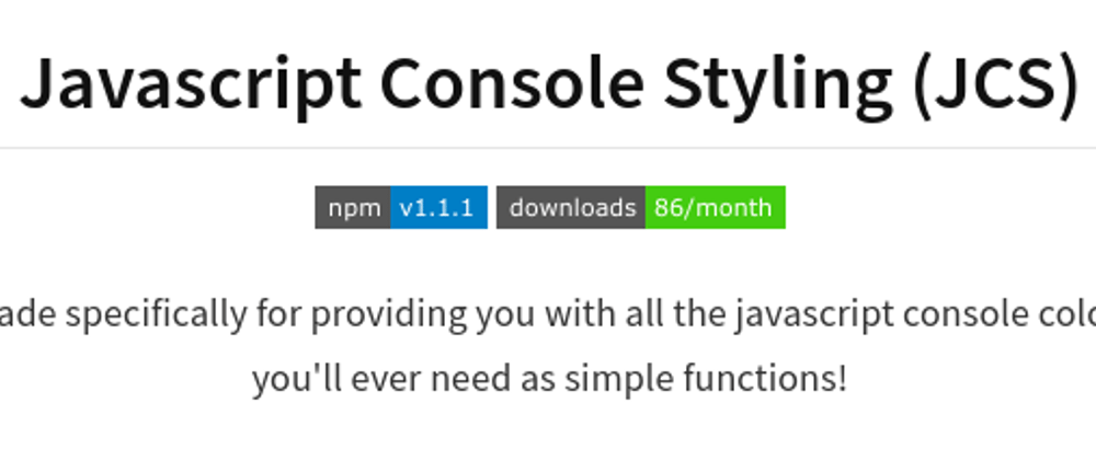 Cover image for Console Styling in JavaScript with a few kilobytes