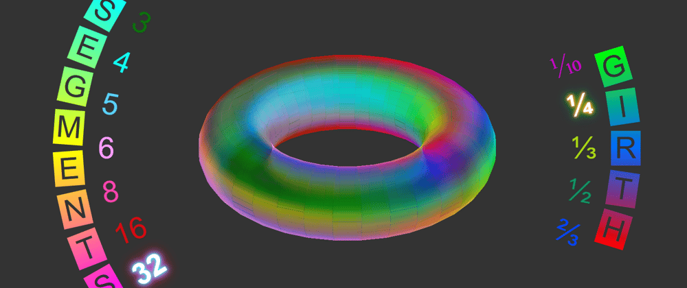 Cover image for CSS 3D art: a 3D translucent rainbow-colored donut