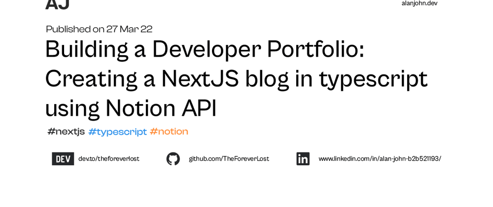 Cover image for Creating a NextJS blog in typescript using Notion API