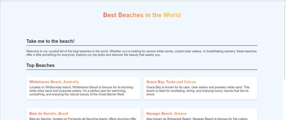 Cover image for Frontend Challenge CSS Beach