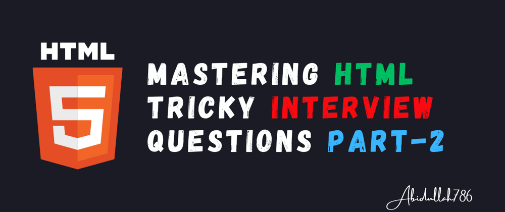 Cover image for Mastering HTML Interview Questions Part-2: Explore autofocus, span, blockquote and progress tag