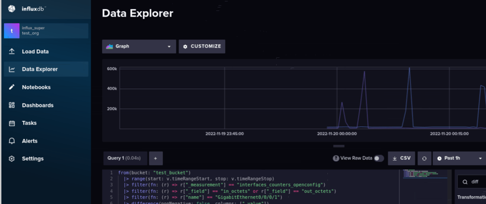 Cover image for gNMI Network Automation (Part 3) : gNMI Telemetry, Telegraf & InfluxDB