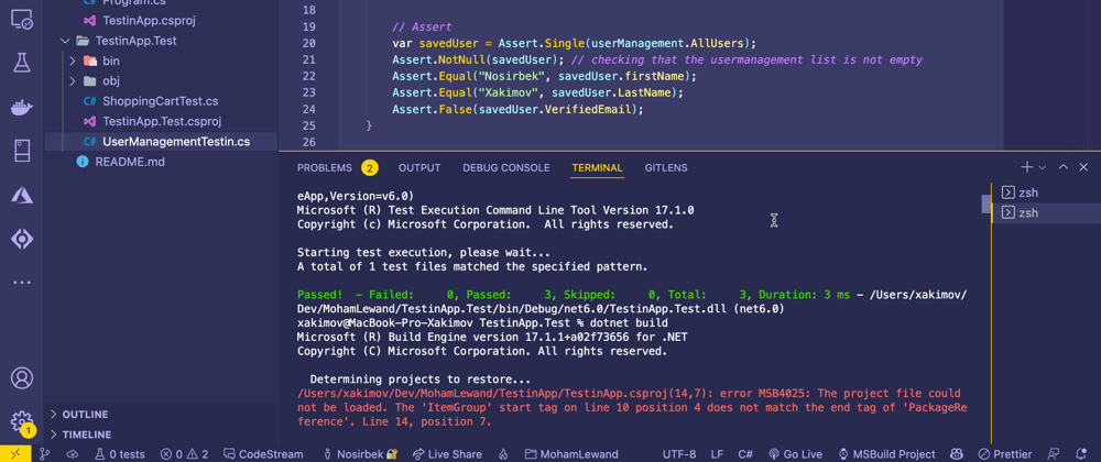 Cover image for .Net 6 da xUnit va MOQ yordamida Unit test