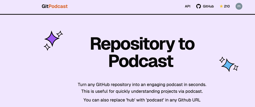 Cover image for 🎙️I built "GitPodcast" to help devs understand 💡any GitHub repo easily