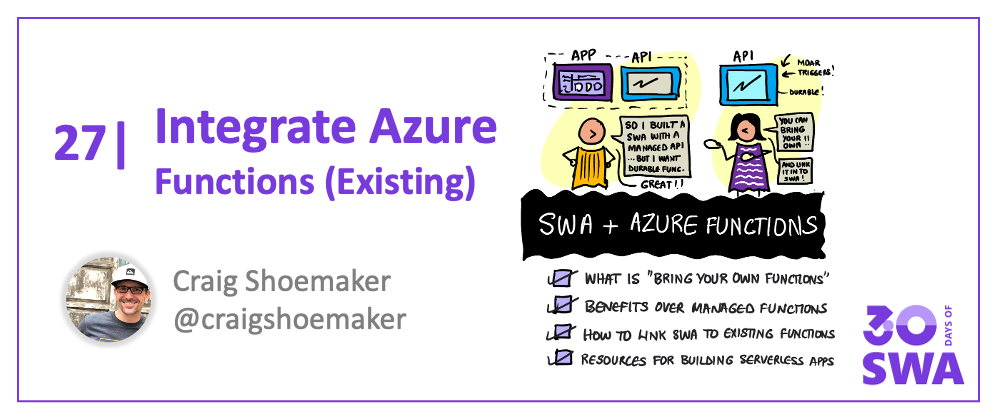 Cover image for #26: Azure Functions & SWA