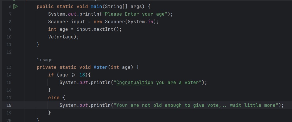 Cover image for Voting Age Program in Java