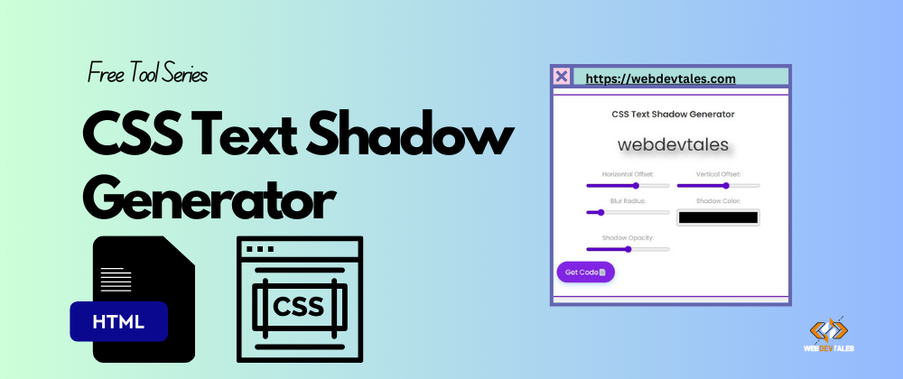 Cover image for Free Tool: CSS Text Shadow Generator