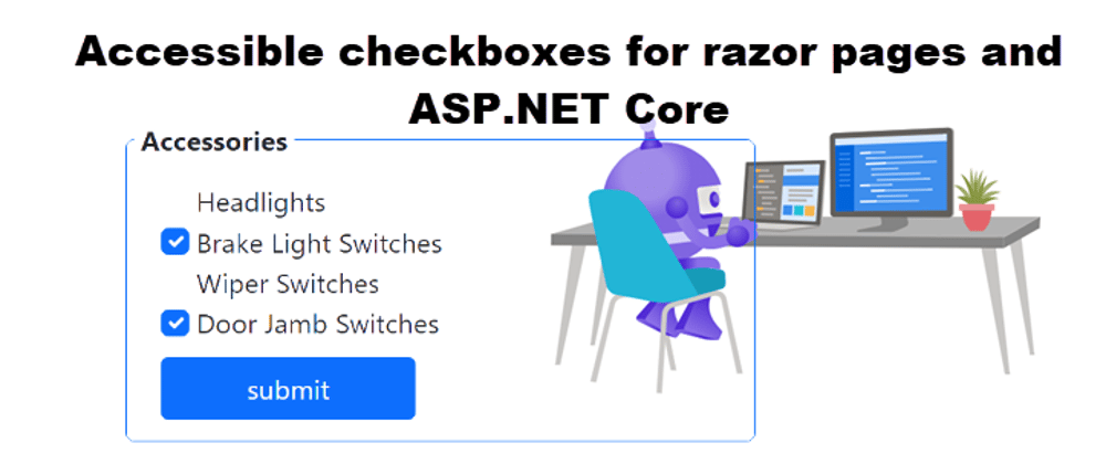 Cover image for ASP.NET Core/Razor pages working with Checkboxes