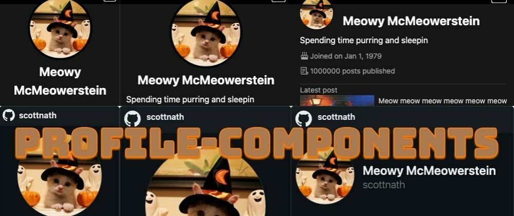 Cover image for Profile Components: display social profiles in native web components