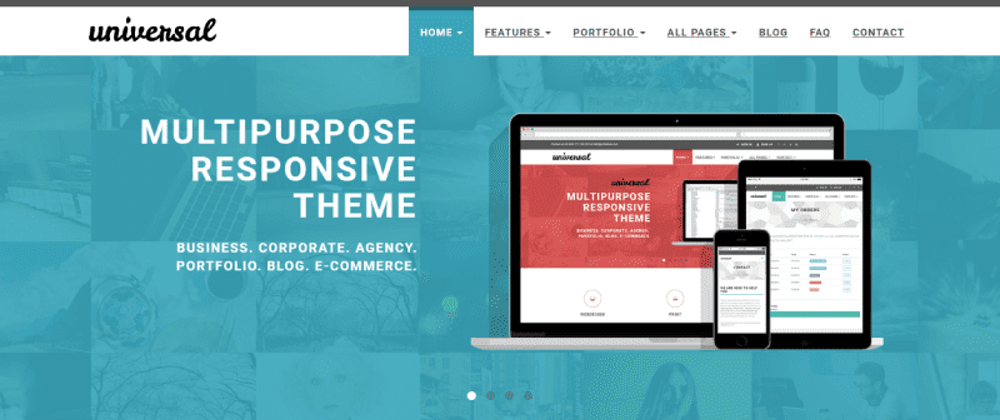 Cover image for "Universal" is a clean and stylish theme for corporate websites