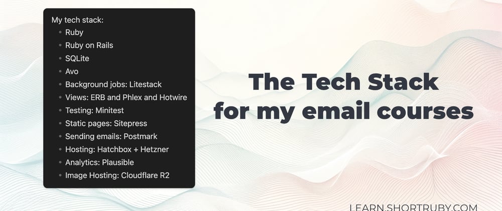 Cover image for The tech stack I choose to build my email courses project