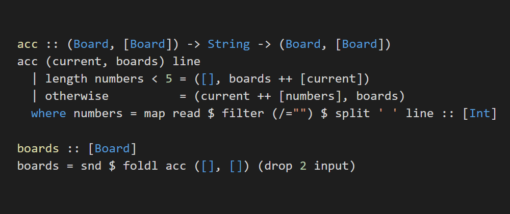 Cover image for Advent of Code #4 (in JavaScript & Haskell)