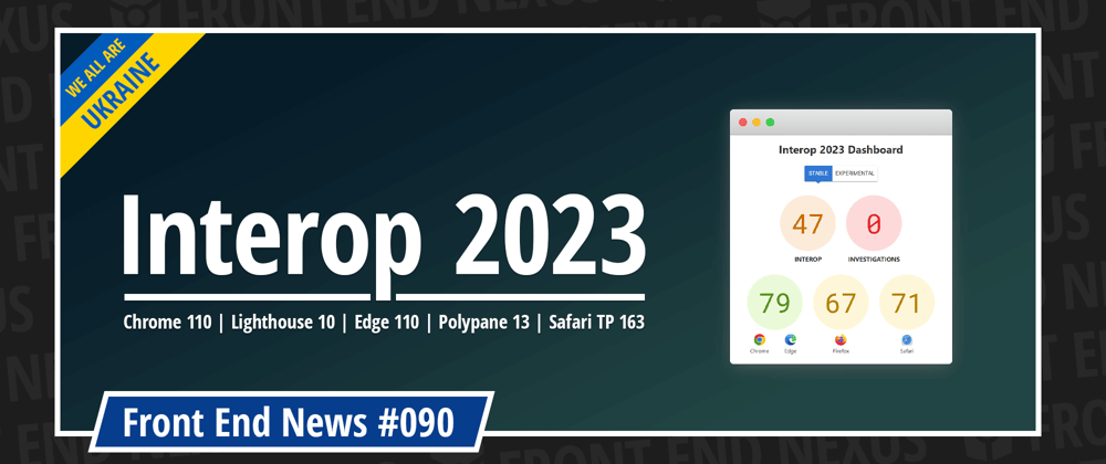 Cover image for Interop 2023, Chrome 110, Lighthouse 10, Edge 110, Polypane 13, Safari TP 163, and more | Front End News #090