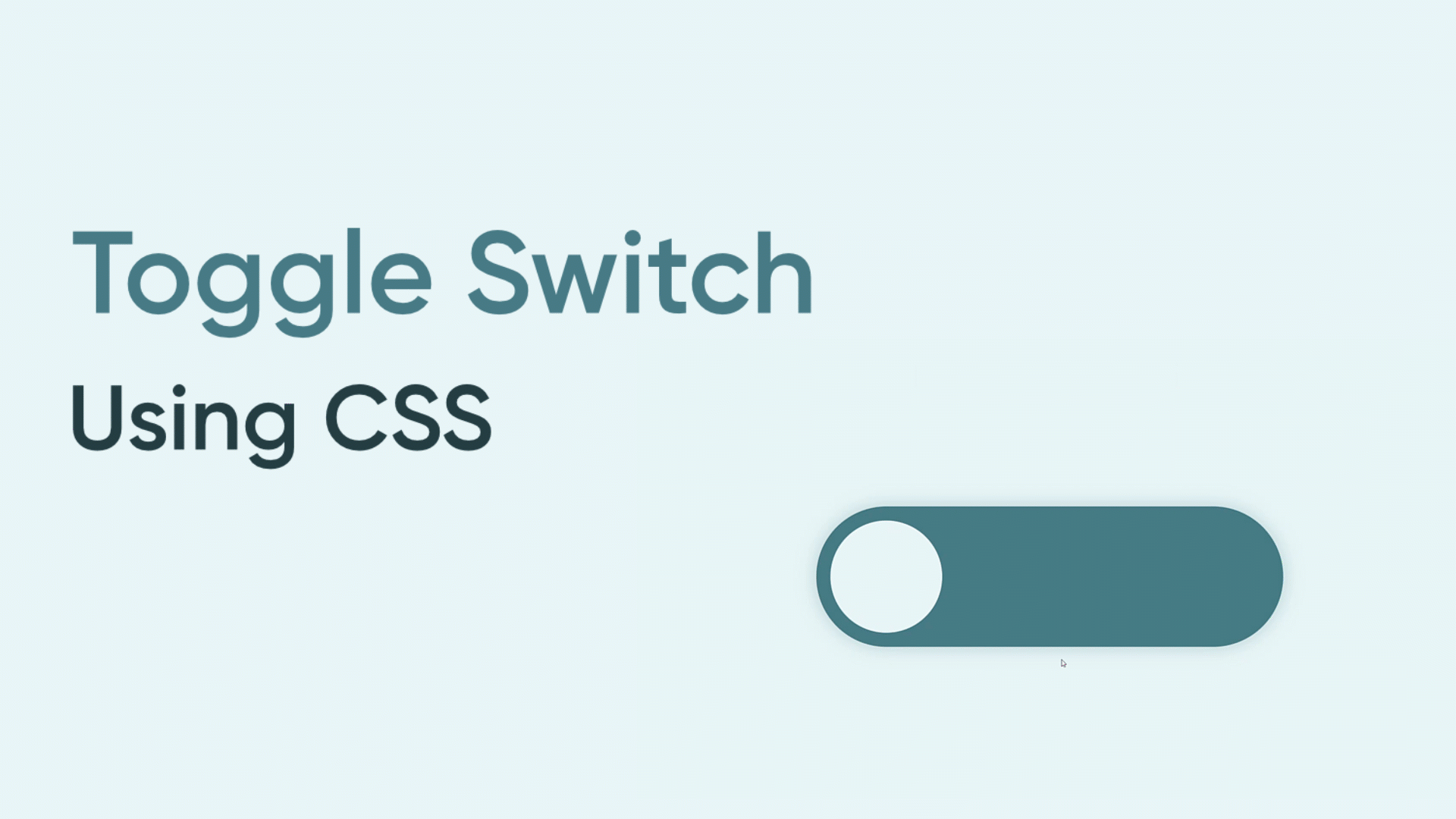 Cover image for How to create a custom Toggle Switch using CSS