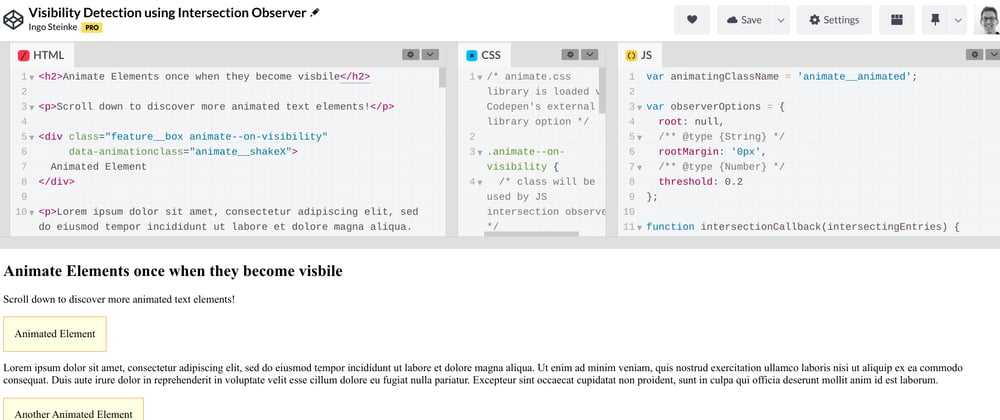 Cover image for Movement and Visibility Detection with CSS and JS 👀