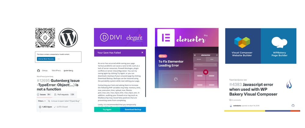Cover image for 5 WordPress page builders from a web developer's perspective 👎👎👎👎👎