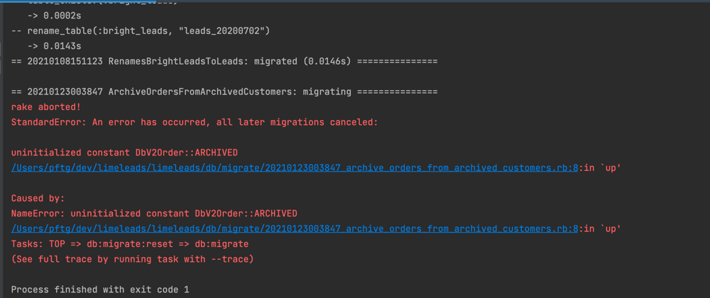 Avoid data migrations in the schema migrations for Rails