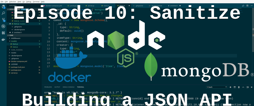 Cover image for Episode 10: Building a JSON API - Input Validation and Sanitation - Part 1