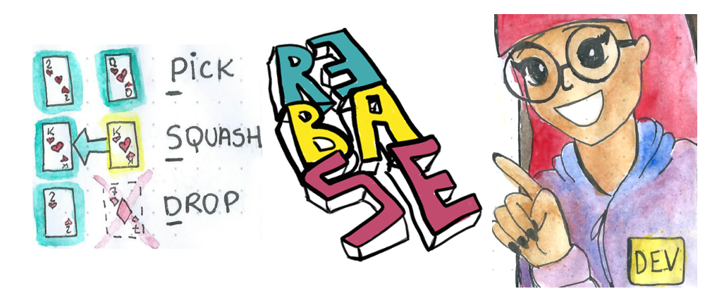 Cover image for Pick. Squash. Drop. Rebase! (Comic)