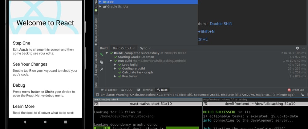 Cover image for Fullstacking: Setting up React Native