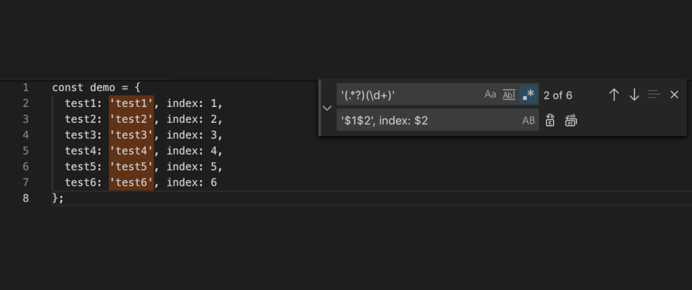 Cover image for VS Code: Search-and-Replace Regex