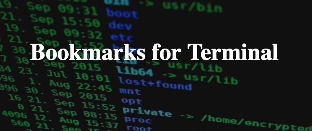 Cover image for How to Bookmark commands in Terminal