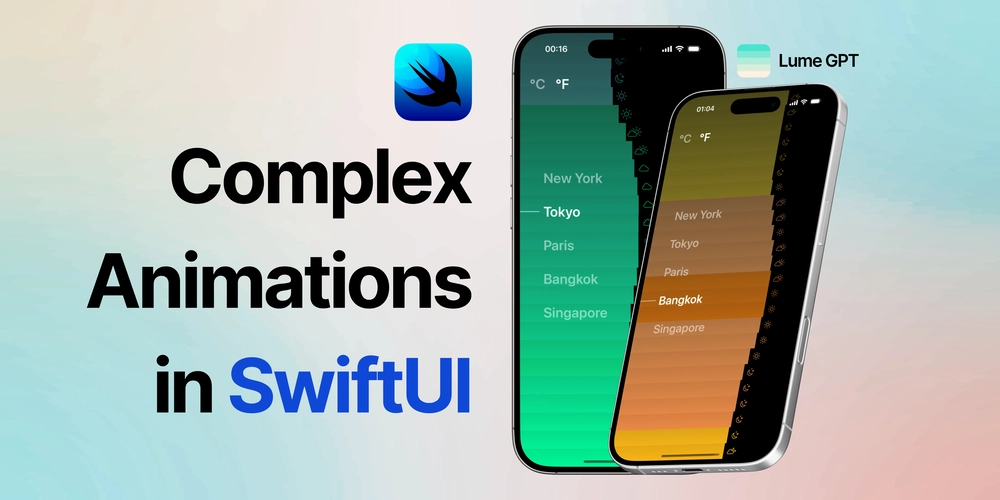 SwiftUI复杂动画 - Lume GPT天气UI - 匹配几何效果 [视频]