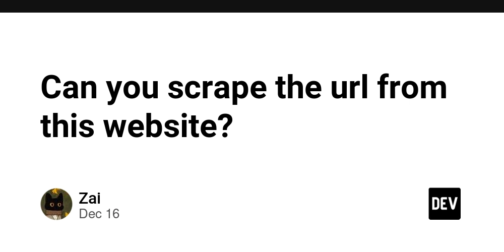 Can you scrape the url from this website?