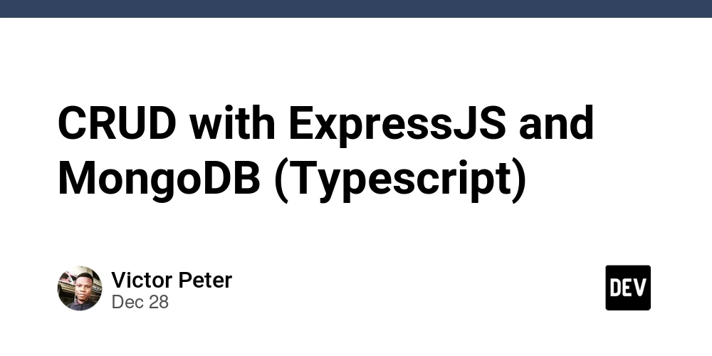 CRUD with ExpressJS and MongoDB (Typescript)