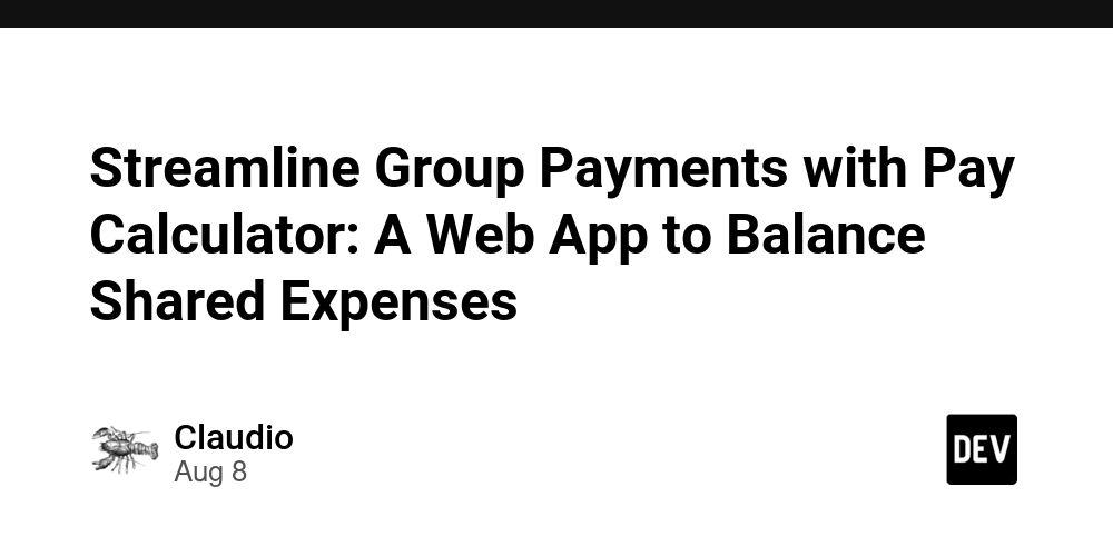 Streamline Group Payments with Pay Calculator: A Web App to Balance Shared Expenses