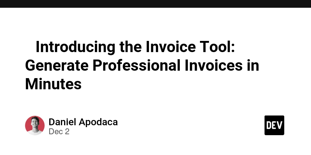 🚀 Introducing the Invoice Tool: Generate Professional Invoices in Minutes