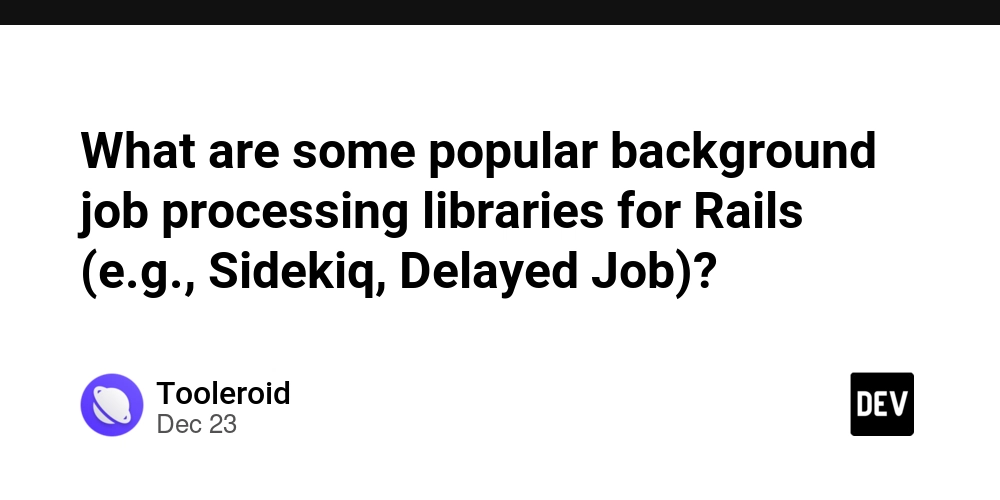 What are some popular background job processing libraries for Rails (e.g., Sidekiq, Delayed Job)?