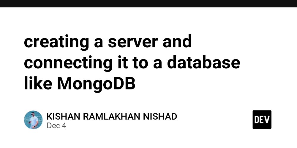 creating a server and connecting it to a database like MongoDB