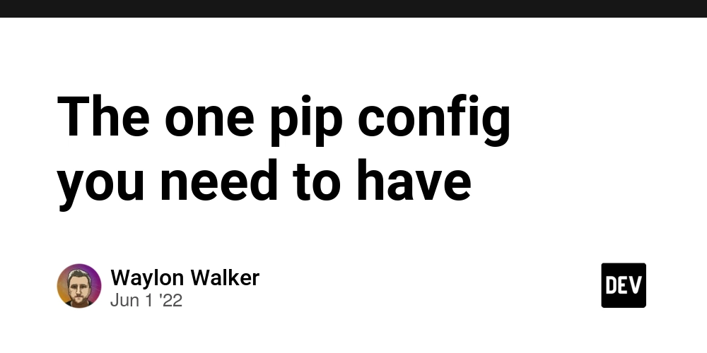 The one pip config you need to have