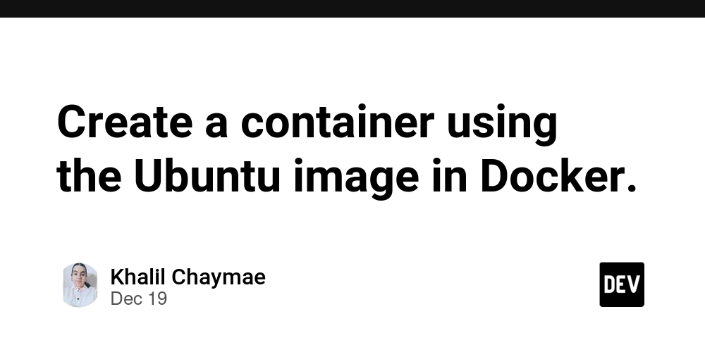 Create a container using the Ubuntu image in Docker.