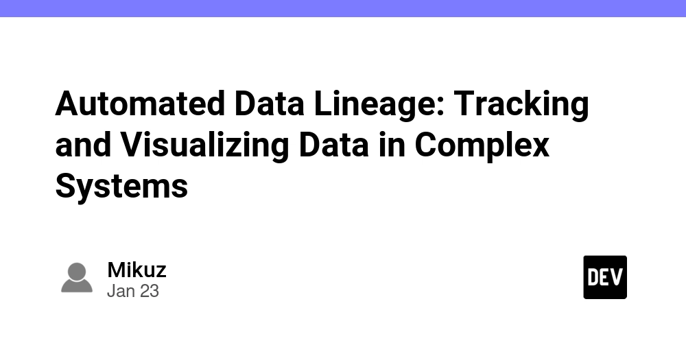 Automated Data Lineage: Tracking and Visualizing Data in Complex Systems post image