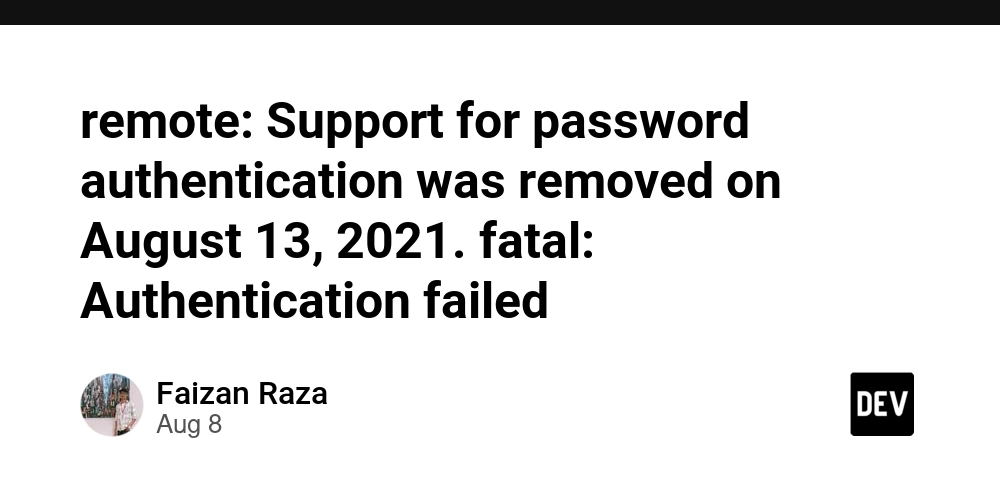 remote Support for password authentication was removed on August 13, 2021. fatal
