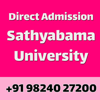 Direct Admission in Sathyabama profile picture