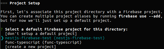 Set your Firebase project