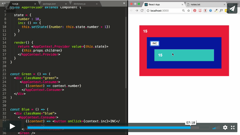 React context tutorial