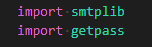 Simple python script to send emails - import<br>
libraries