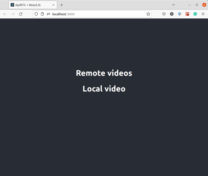 reactJS video chat application layout