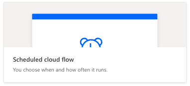 Scheduled flow template