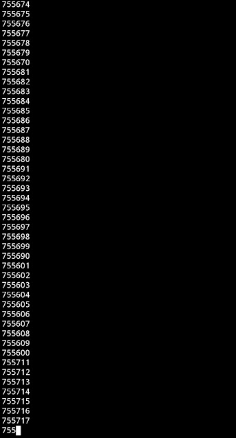 Termux terminal showing contents of wordlist file