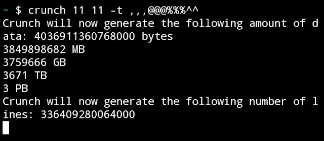 Generating Wordlists with Patterns in Termux terminal
