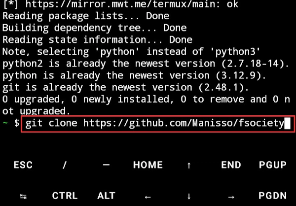 How to Install and Use FSociety in Termux