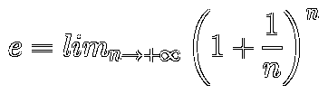 𝑒 = lim_(n→+∞)[1+(1/n)]^n